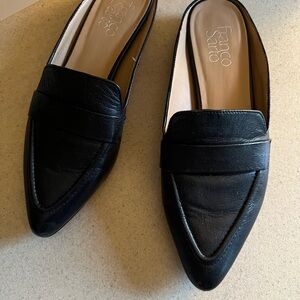 Franco Sarto Sleek Black Mules